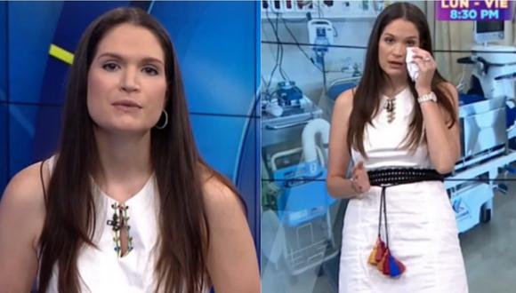 Lorena Álvarez pidió disculpas por llorar en vivo. | Foto: Latina TV.