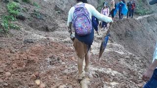 Piura: Cerro se derrumba por fuertes lluvias y sepulta a un joven