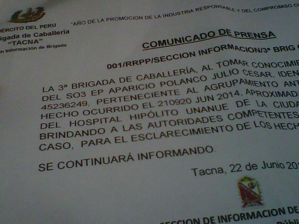 Ejército apoyará a esclarecer muerte de militar