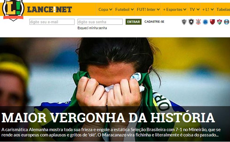 Brasil 2014: Así titularon medios brasileños tras caer goleados 7-1 ante Alemania