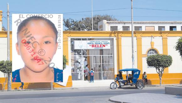 Presunto parricidio se registró en el distrito de Mórrope. La niña lucha por sobrevivir en el Hospital Belén de Lambayeque.