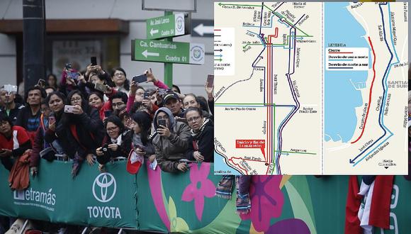 Juegos Panamericanos Lima 2019: ​Restricción vehicular se extenderá hasta el lunes 29 por maratón y triatlón