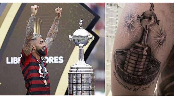 'Gabigol' se tatuó el estadio Monumental, la 'U' y la Copa Libertadores (FOTOS)