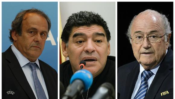 Diego Maradona: "Blatter enseñó a robar a Platini"