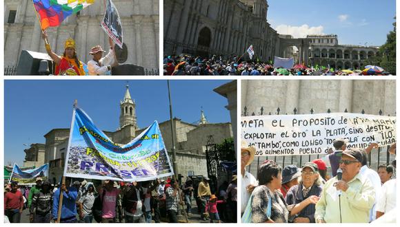 Marcha en contra de proyecto minero Tía María congregó a gremios y asociaciones