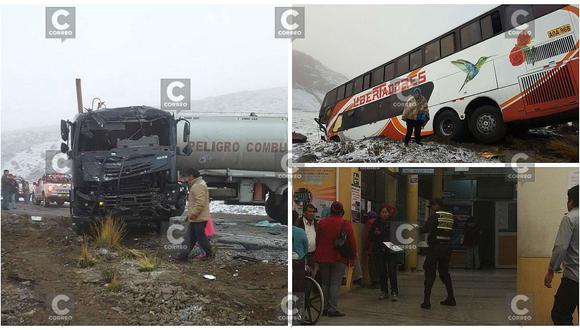Ayacucho: Chofer muere en choque de bus con cisterna en vía Los Libertadores