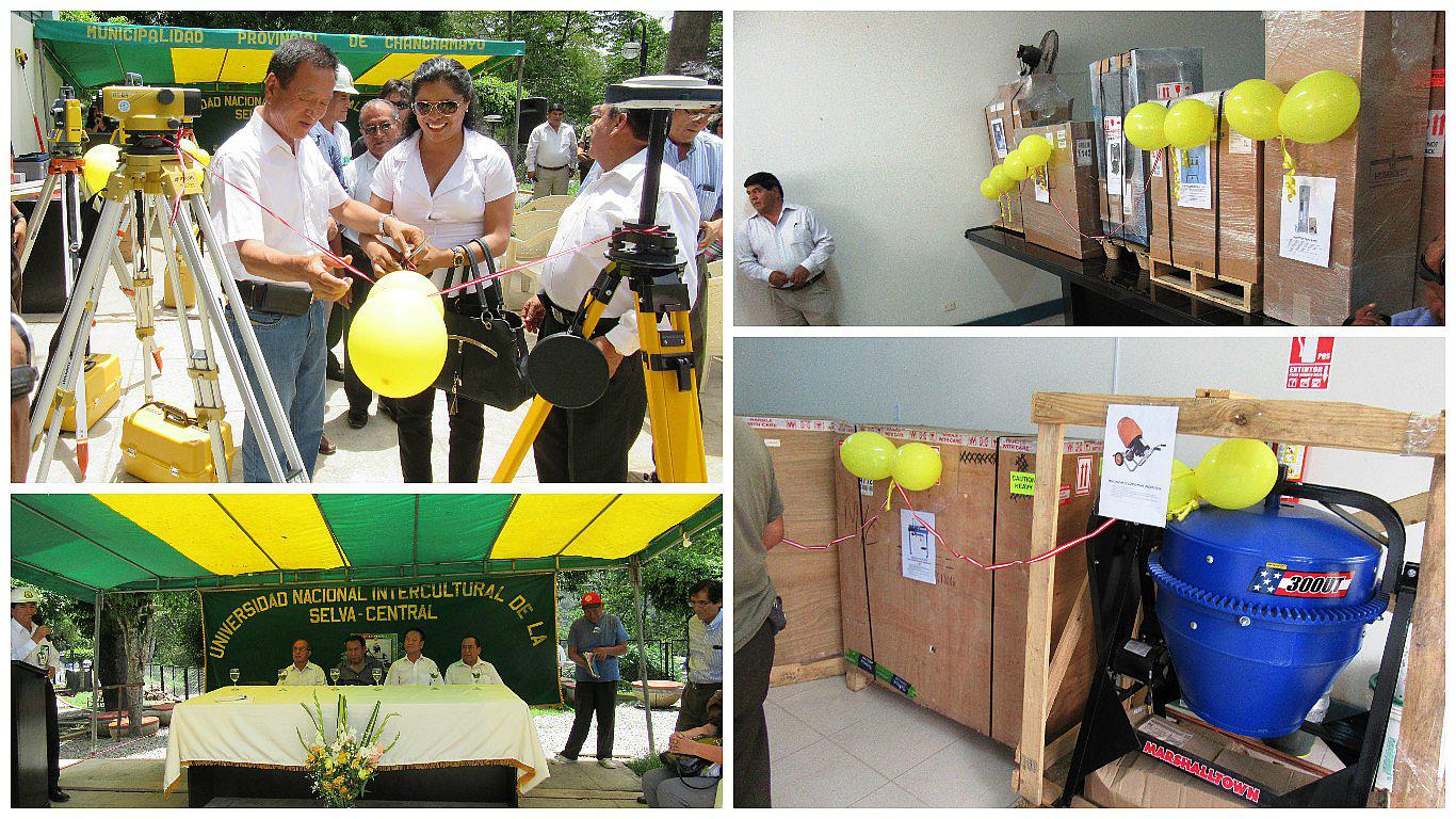 Universidad Juan Santos Atahualpa inaugura equipos de Ingeniería Civil 