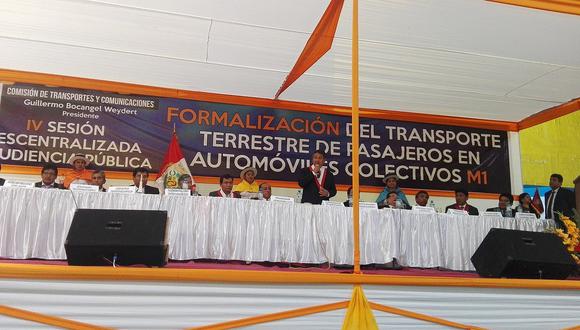 Comisión de Transporte del Congreso realizó sesión descentralizada en Ayacucho