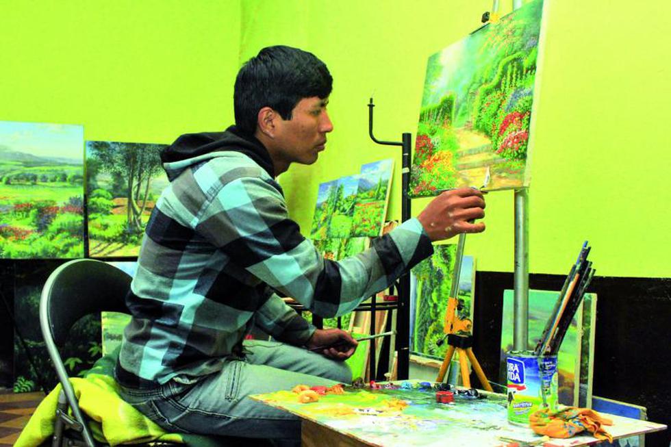 De la selva su pintura, la belleza exótica de parajes selváticos llegan a Huancayo 