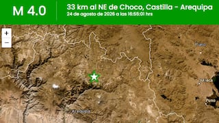 Temblor de magnitud 4 se registra por primera vez este año en Choco, Arequipa