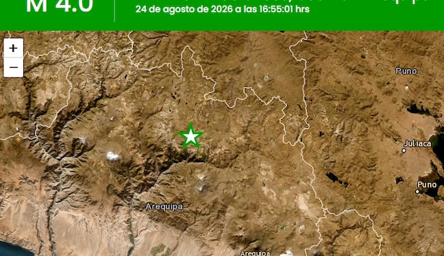 Temblor de magnitud 4 se registra por primera vez este año en Choco, Arequipa