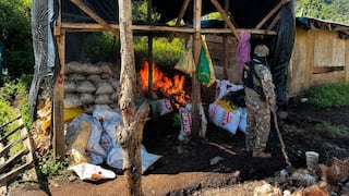 Policía destruye campamento de minería ilegal en el distrito de Monzón