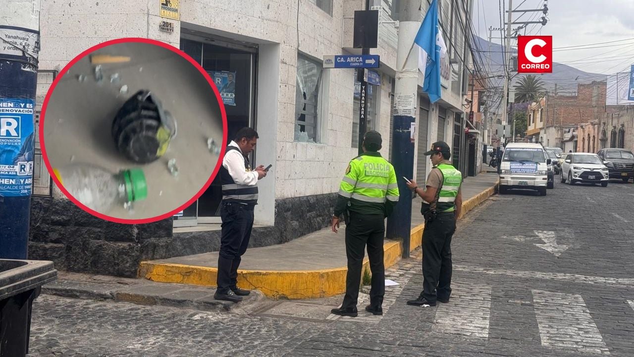 Lanzan granada al local de campaña de candidato distrital en Yanahuara (Foto: GEC)