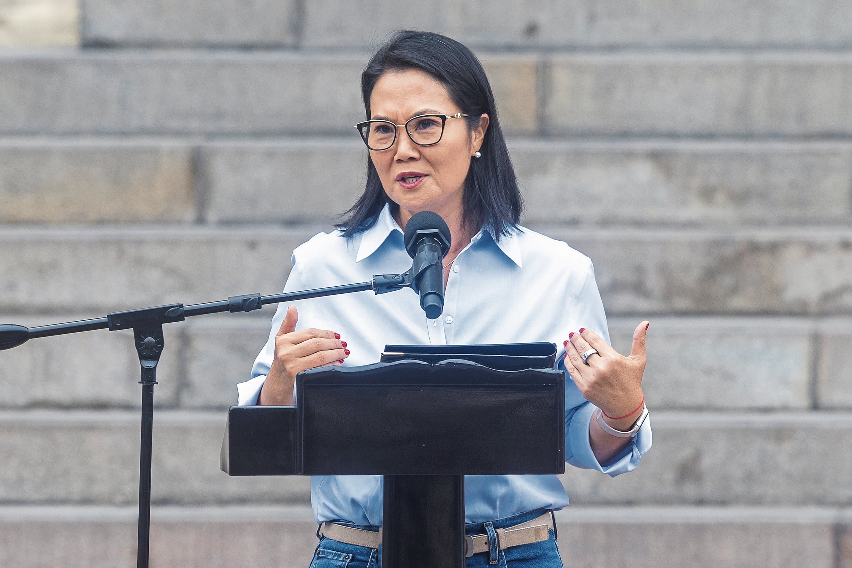 La presidenta Keiko Fujimori cumple hoy un mes en el cargo. Foto: Mario Zapata N. / @photo.gec