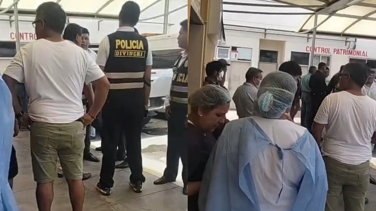 Familiares y trabajadores municipales permanecen en el interior del nosocomio esperando noticias sobre el estado de salud del burgomaestre.