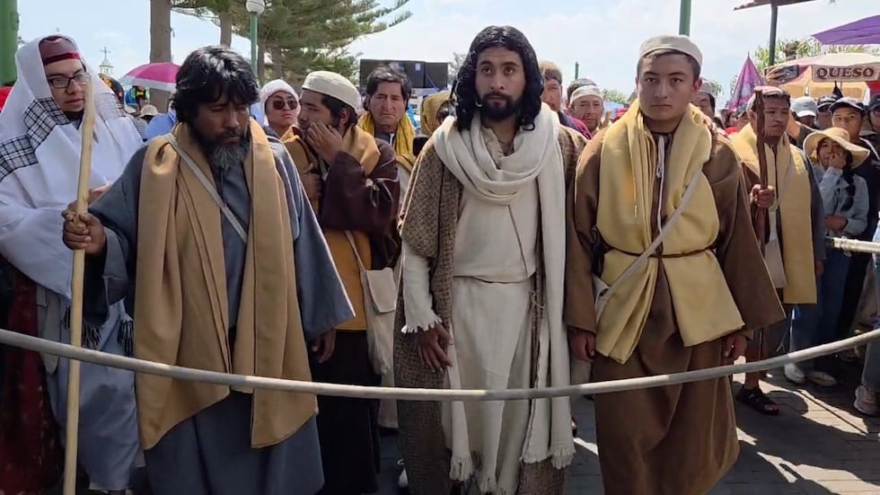 Vida, Pasión y Muerte de Jesucristo en Paucarpata, Arequipa. (Foto: Yunsu Pariapaza/@photo.gec)