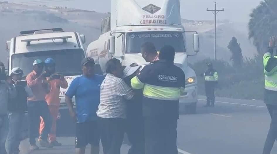Tragedia en carretera de Arequipa por humareda. (Foto: GEC)