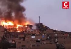San Juan de Lurigancho: Incendio destruyó al menos cinco viviendas en asentamiento humano Renacer Peruano