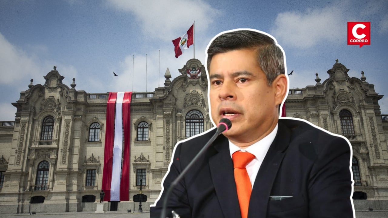 Keiko Fujimori presenta a Luis Galarreta como su próximo presidente del Consejo de Ministros. Composición: Diario Correo.