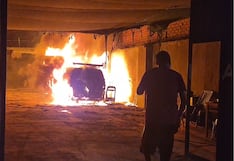 Nasca: voraz incendio destruye dos vehículos al interior de una cochera