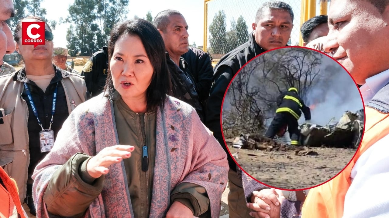 Keiko Fujimori sobre tragedia aérea en Nasca: “Se está evaluando la suspensión temporal del aeropuerto de Pisco”. Composición: Diario Correo.
