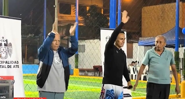 Alcalde de Ate, Franco Vidal, impulsaría la candidatura de su padre, Manuel Vidal, en actividades institucionales. Foto: Captura de video/Cuarto Poder.