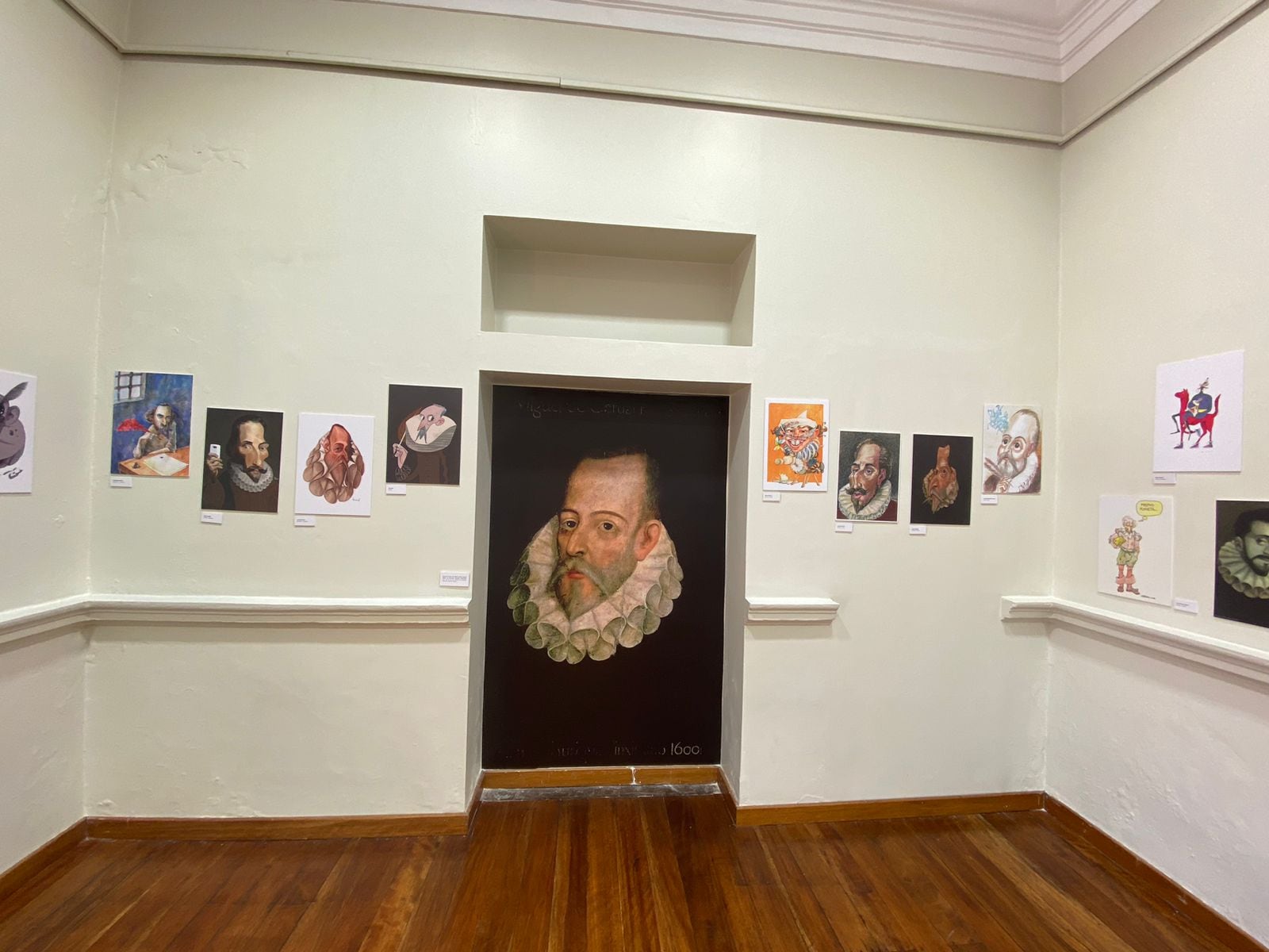 Exposición de arte internacional "100 caras de Cervantes" en Arequipa. Foto: GEC.