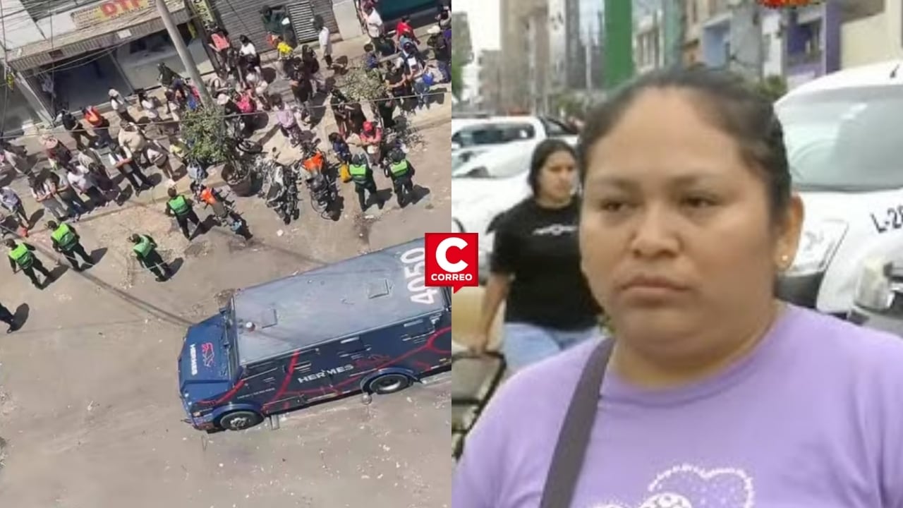 Madre clama justicia tras muerte de su hijo atropellado por camioneta de Hermes en Gamarra. Composición: Diario Correo.