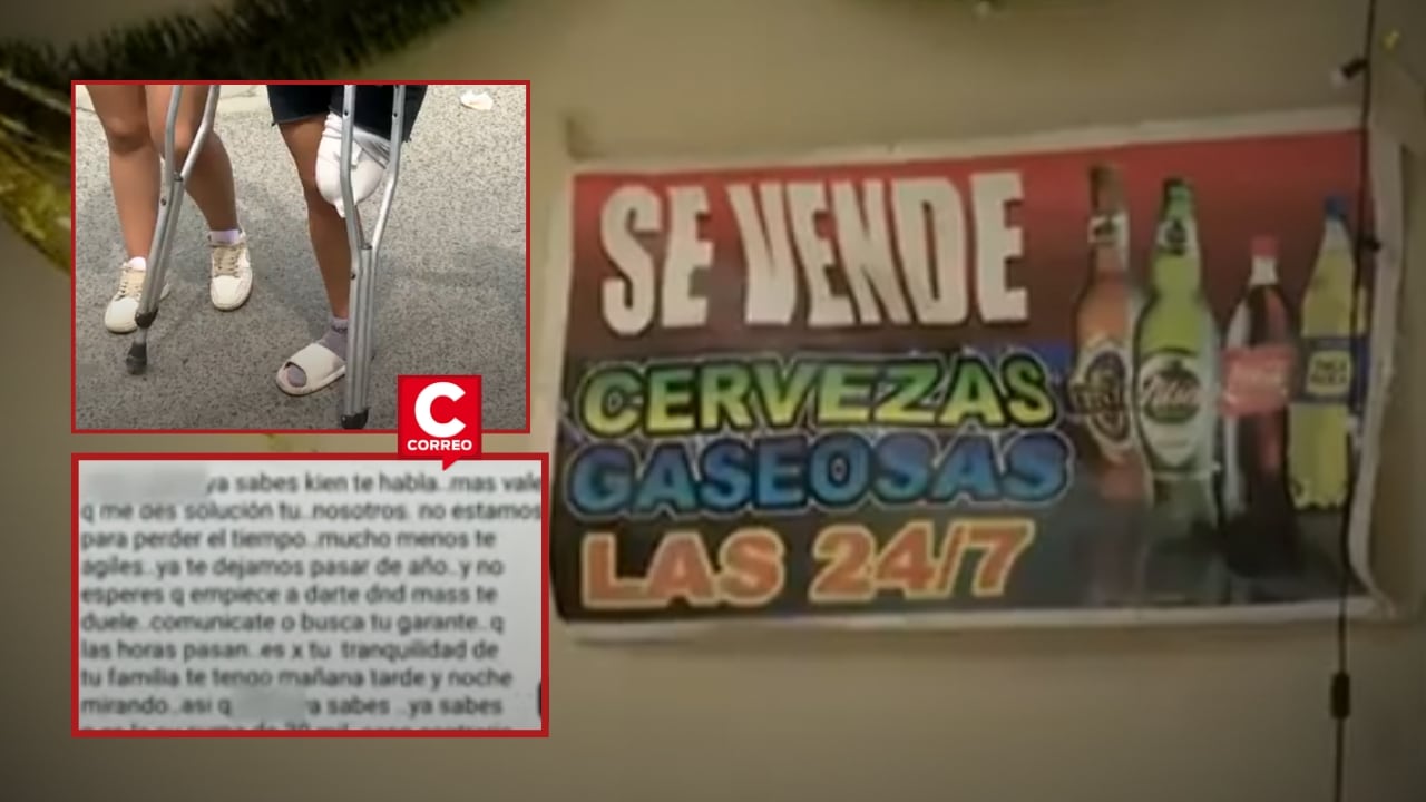 SJL: extorsionadores exigen S/30,000 a comerciante con discapacidad que ahorra para comprar prótesis. Composición: Diario Correo.