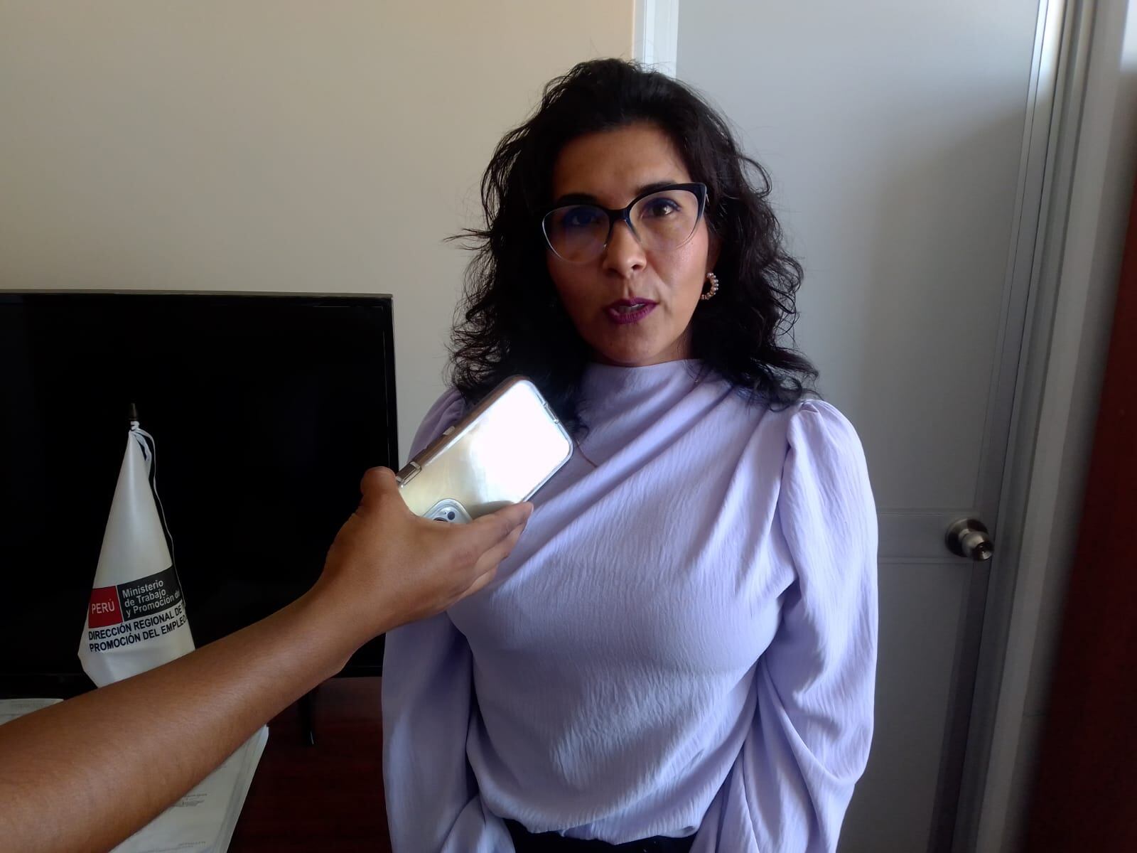 Directora regional de trabajo de Tacna Evelyn Vicuña Rojas asumió el 2 de enero del 2024. (Foto: Adrian Apaza)