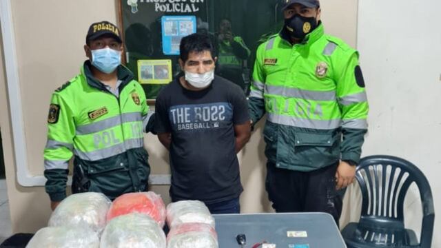 La Libertad: Policía lo interviene cuando transportaba más de 10 kilos de marihuana 