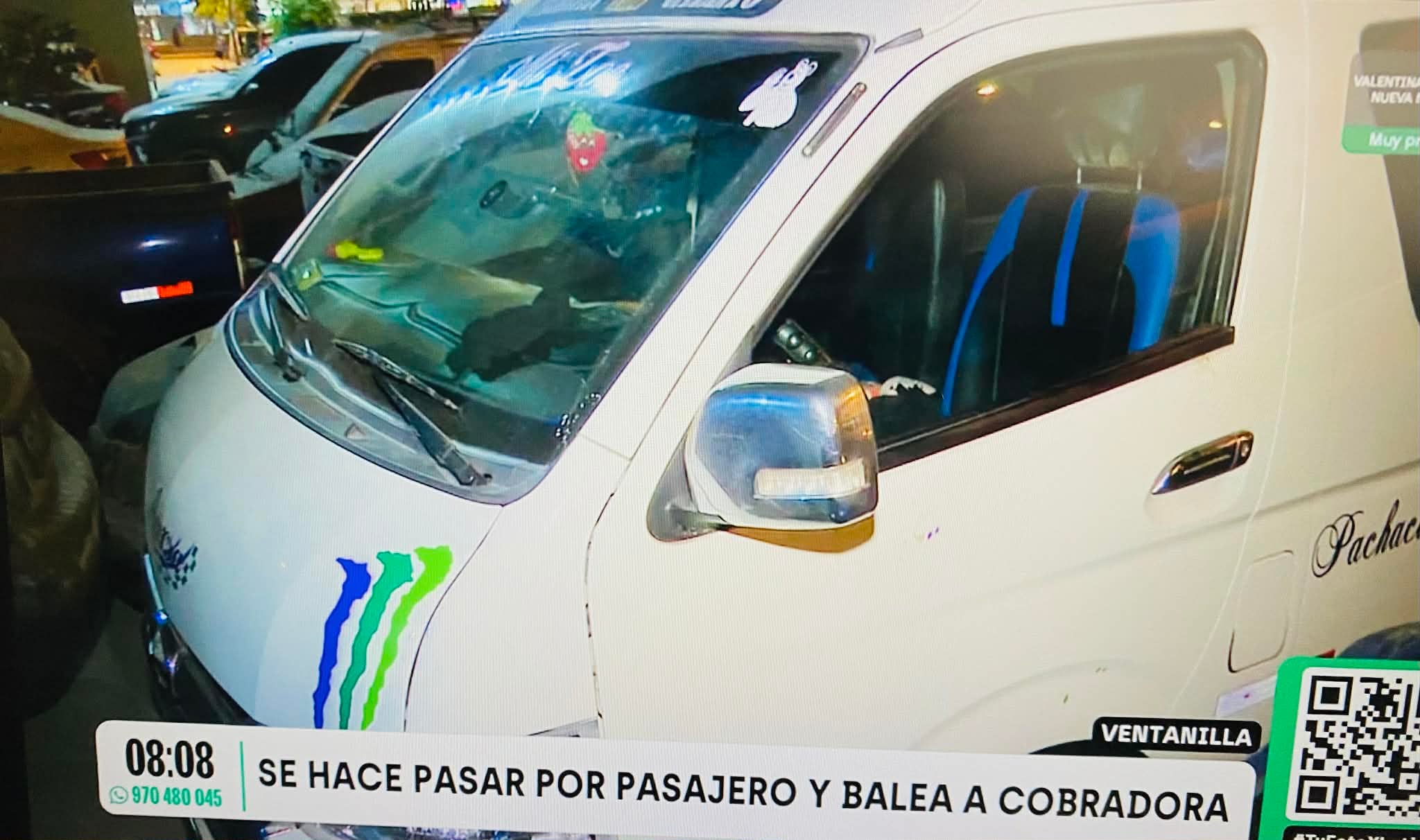 Un sujeto que fingió ser pasajero disparó contra una trabajadora de transporte público en la avenida Néstor Gambetta, en medio del estado de emergencia. FOTO: CAPTURA LATINA TV
