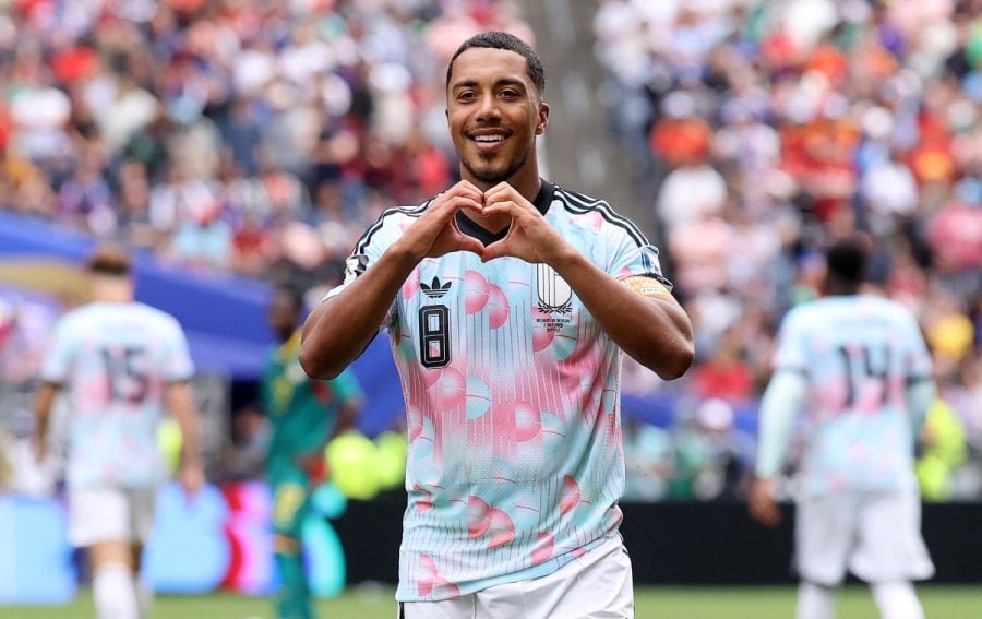 SEATTLE, WASHINGTON - JULY 01: Youri Tielemans #8 of Belgium celebrates scoring his team's third goal during the FIFA World Cup 2026 Round Of 32 match between Belgium and Senegal at Seattle Stadium on July 01, 2026 in Seattle, Washington. Alex Grimm/Getty Images/AFP (Photo by ALEX GRIMM / GETTY IMAGES NORTH AMERICA / Getty Images via AFP)