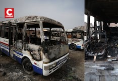 San Juan de Lurigancho: Extorsionadores atacan por tercera vez y queman tres cústers (FOTOS)