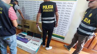 Incautan televisores y lap top de contrabando valorizados en más de 15 mil soles en Ayacucho