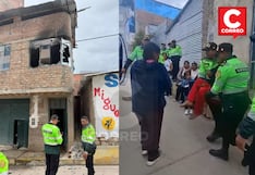 Huancayo: Valientes policías rescatan a un menor atrapado en una vivienda en llamas