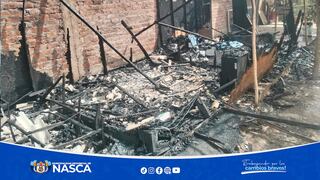 Nasca: voraz incendio arrasó con tres viviendas y deja a familias en la calle