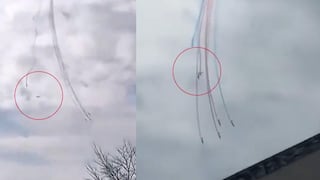 Tres heridos leves tras la colisión de aviones de la Patrulla de Francia en un ensayo