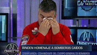 Entre lágrimas, comandante de los Bomberos pide ayuda al Estado (VÍDEO)