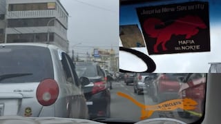 Chiclayo: extorsionadores colocan stickers en taxis para cobrar cupos