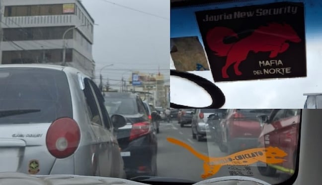 Algunos taxistas cuentan con estos stickers en sus autos.