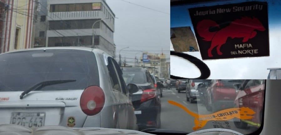 Algunos taxistas cuentan con estos stickers en sus autos.