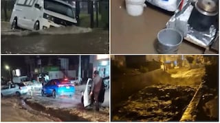Inundaciones, vehículos varados y corte de energía eléctrica por segundo día en Arequipa