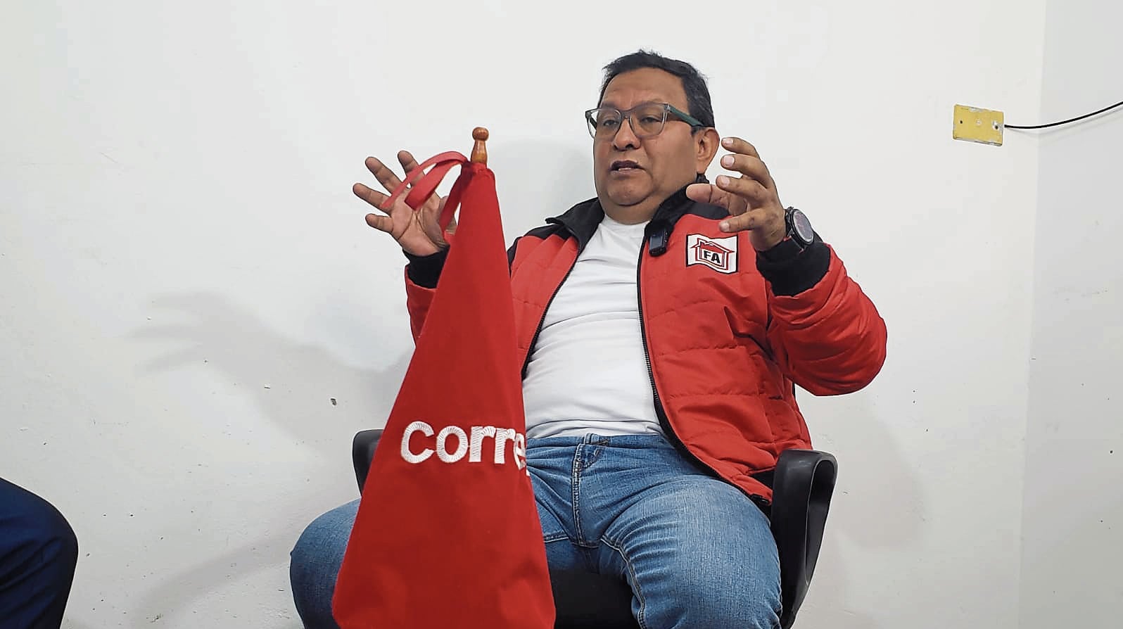 Richard Calvo, candidato a la alcaldía de Quequeña (Foto: Omar Cruz/@photo.gec)