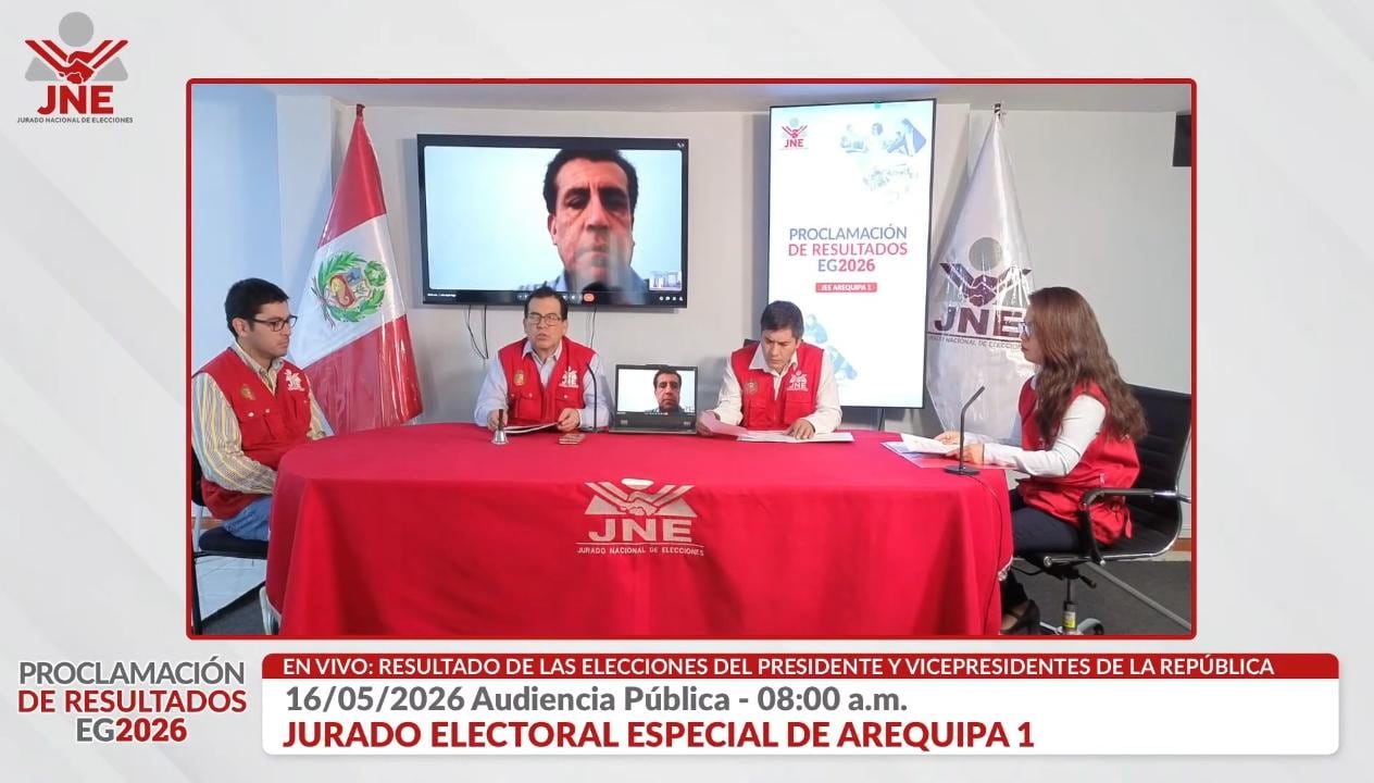 JEE Arequipa 1 proclama resultados presidenciales de 4 provincias de Arequipa. Foto: GEC.