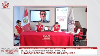 Elecciones 2026: JEE Arequipa 1 proclama resultados presidenciales de 4 provincias