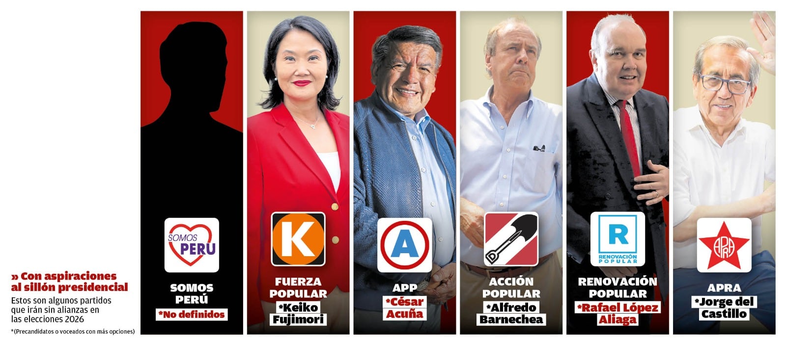 Estos son los partidos que prefieren ir solos. (Infografía: Diario Correo)