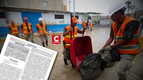 Gobierno declara estado de emergencia en 134 distritos de ocho regiones por intensas lluvias