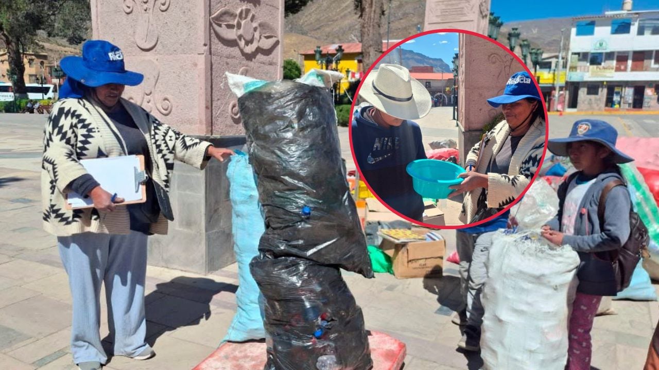 Pobladores canjean residuos reciclables con artículos para el hogar en Caylloma (Foto: Municipalidad de Caylloma)
