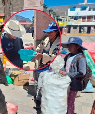 Pobladores canjean residuos reciclables con artículos para el hogar en Caylloma (Foto: Municipalidad de Caylloma)